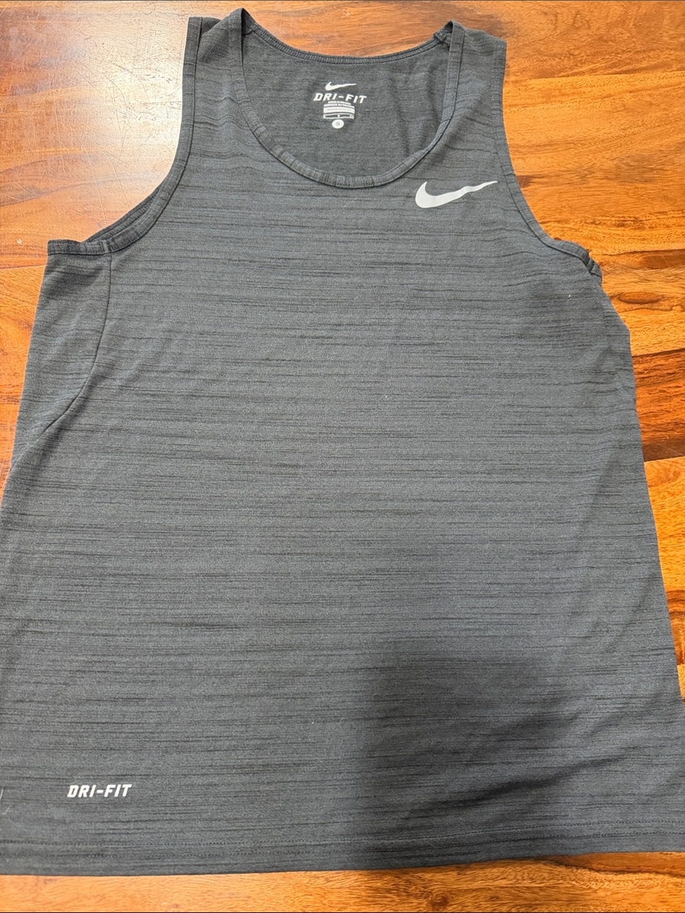 Nike Men's Dark Gray Dri-FIT Athletic Tank Top